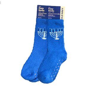 2x Old Navy Socks 12M-3T Hanukkah Baby Cozy Medium NWT Non-Slip Grips 2-pairs